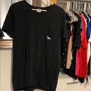 PINK/victoria secret black t-shirt